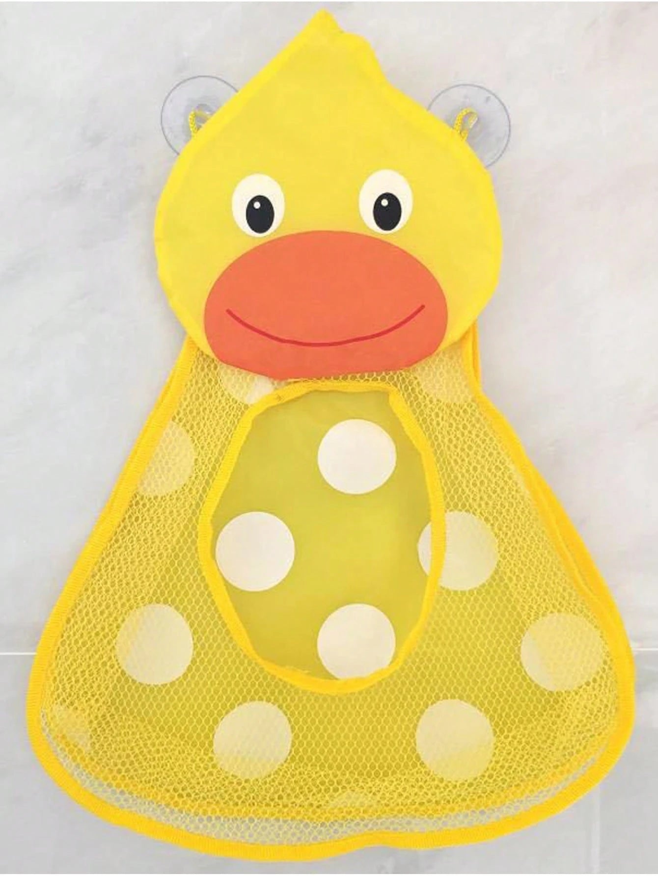 1pc Cute Animal Shaped Mesh Storage Bag Set: Includes Adorable Frog, Duck, Panda And Tiger Designs, These Hanging Storage Bags With Convenient Suction Cups Are Perfect For Neatly Storing Bathroom Supp
