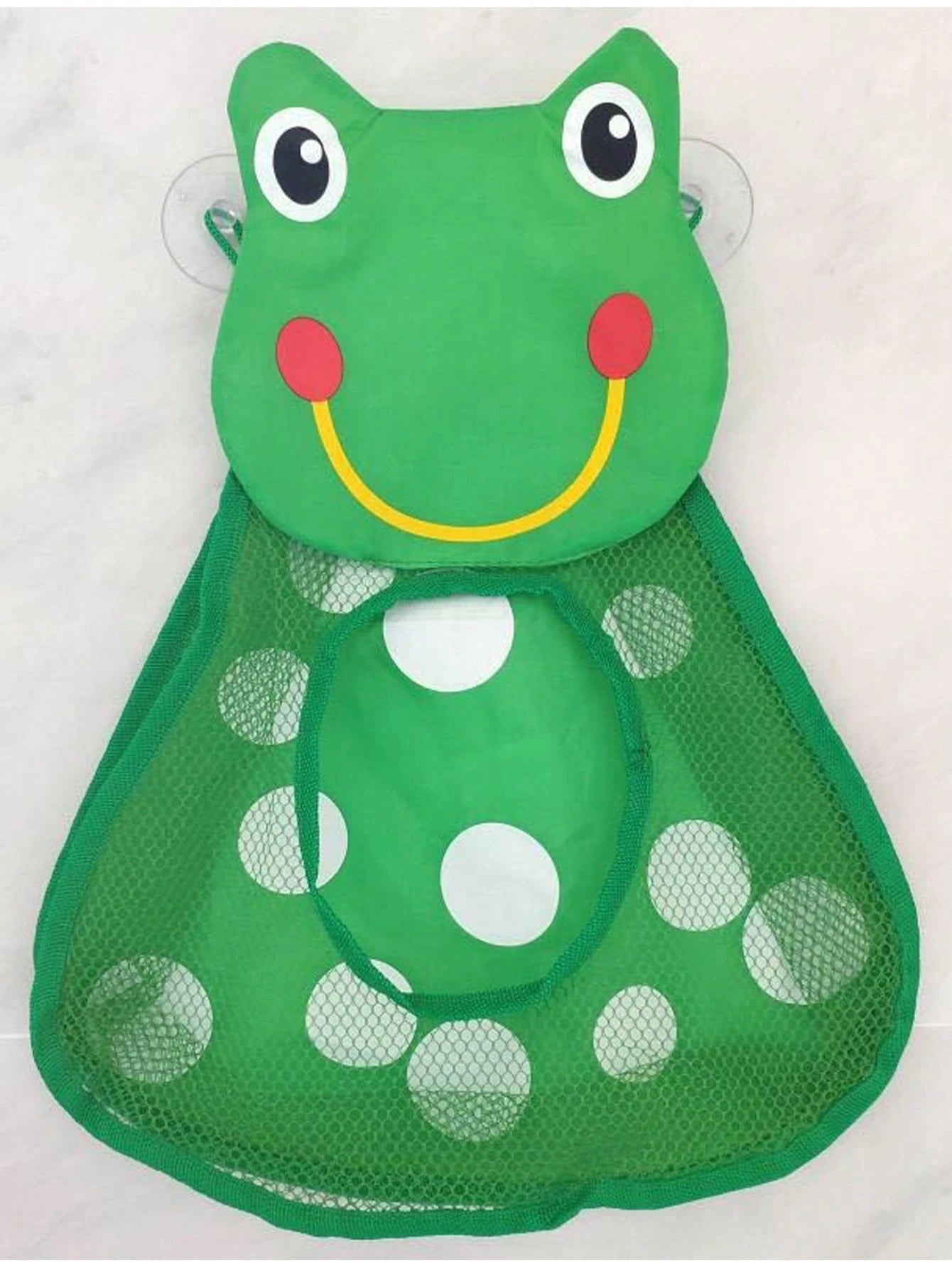 1pc Cute Animal Shaped Mesh Storage Bag Set: Includes Adorable Frog, Duck, Panda And Tiger Designs, These Hanging Storage Bags With Convenient Suction Cups Are Perfect For Neatly Storing Bathroom Supp