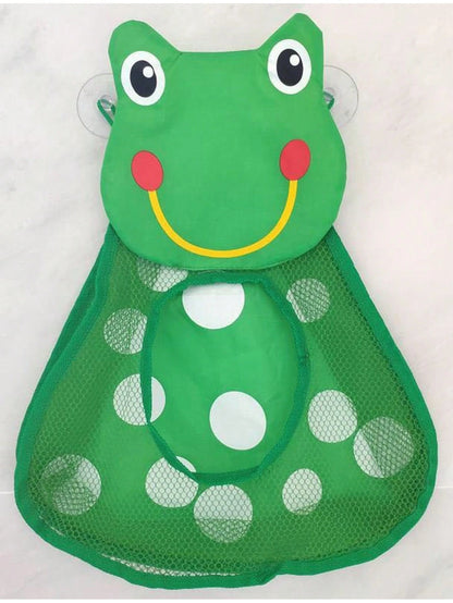 1pc Cute Animal Shaped Mesh Storage Bag Set: Includes Adorable Frog, Duck, Panda And Tiger Designs, These Hanging Storage Bags With Convenient Suction Cups Are Perfect For Neatly Storing Bathroom Supp