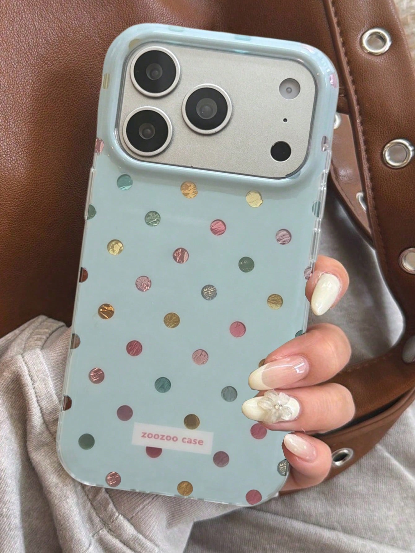 1pc Cute Colorful Polka Dot & Glacier Texture Soft Phone Case Compatible With IPhone 17 Pro Max, 17 Pro, 17 Air, 17, 12, 13, 14, 15, 16 Pro Max, 14 Plus, 15 Plus, 16 Plus, 11, 17, 16, 15, 14, 13, 12