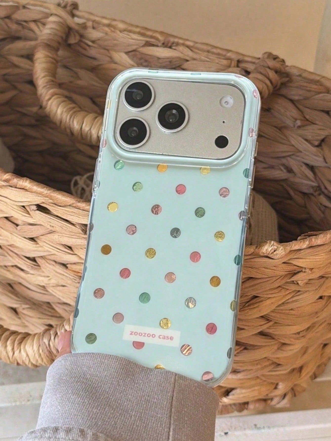 1pc Cute Colorful Polka Dot & Glacier Texture Soft Phone Case Compatible With IPhone 17 Pro Max, 17 Pro, 17 Air, 17, 12, 13, 14, 15, 16 Pro Max, 14 Plus, 15 Plus, 16 Plus, 11, 17, 16, 15, 14, 13, 12