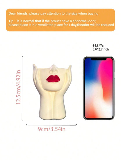 1pc Cute Palm-Shaped Pen Holder, For Bathroom Makeup Brush And Cosmetic Storage. Elegant Makeup Brush Organizer Is Ideal For Girls, Students And Creative Decorators. For Vacation, Beach, Bedroom And O