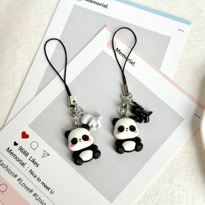 1pc Cute Panda Phone Chain Decoration, Universal Smartphone, Niche Frog Decoration, Minimalist Healing Small Pendant, Can Decorate Keychain And Bag