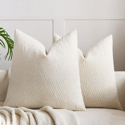 1pc Dark Green (Insert Not Included) Vintage 3D Leaf Textured Pillow Cover, Fashionable Minimalist Farmhouse Chenille Soft Thick Cushion Cover, Suitable For Daily Home Decor, Holiday Gift, Sofa, Bed