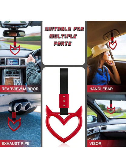 1pc Devil Car Hanging Ring, Car Devil Hanging Ring, Car Interior Pulling Ring, Car Rear Modification Devil Pulling Ring