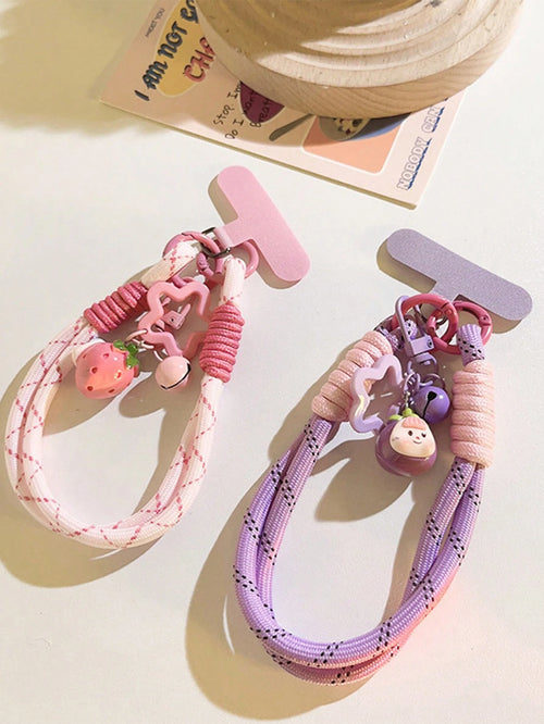 1pc Dopamine Cute Fashion Phone Lanyard, Keychain, Bag Charm, Wrist Strap