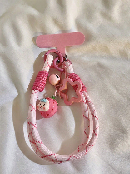 1pc Dopamine Cute Fashion Phone Lanyard, Keychain, Bag Charm, Wrist Strap