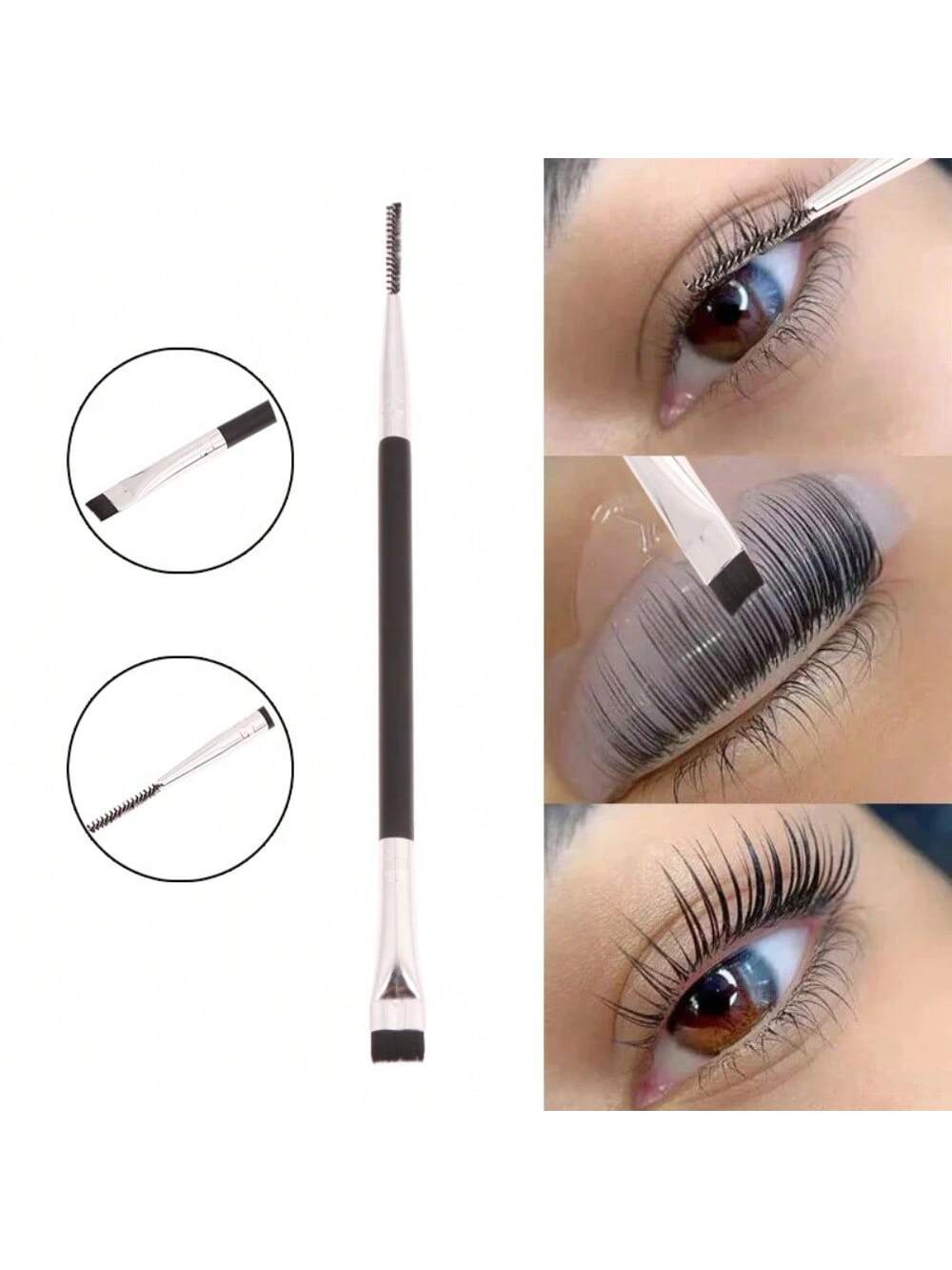 1pc Double Headed Eyelash Perm Lifting Brush Portable Lamination Eyelashes Separating Lash Lift Eyelash Extension Tool Detail Brush