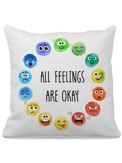 1pc Emotion Wheel Throw Pillow Cover- Vibrant Emotion Design, Soft & Comfortable, Removable Cover, Suitable For Classroom Emotional Intelligence Teaching, School Counselor Office Decor, Pillow Insert