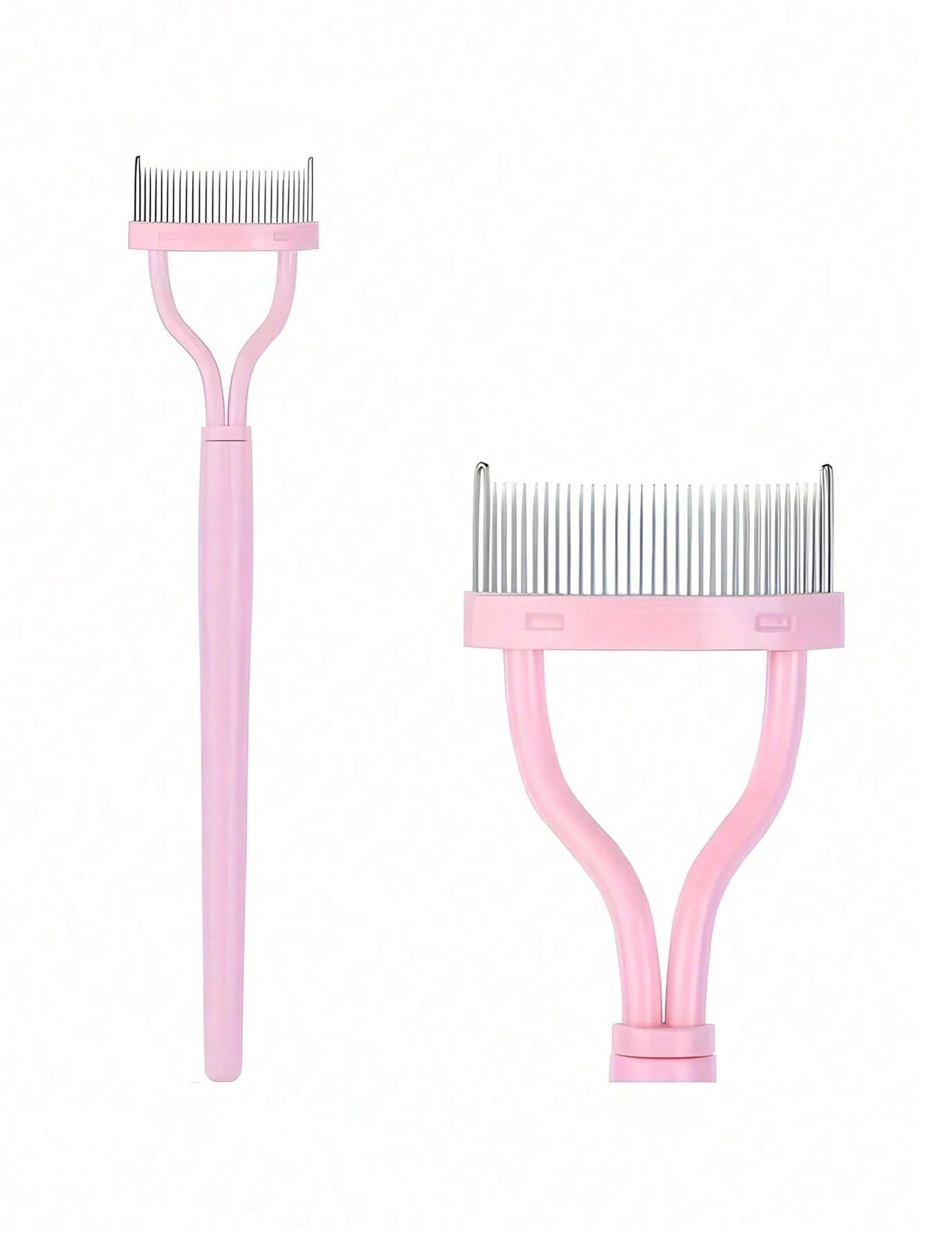1pc Eyelash Comb, Eyelash Separator, Steel Needle Eyelash Comb, Stainless Steel Fine-Tooth Comb, Eyelash Comb For Separating And Grooming Lashes, Portable Eyelash Curling Aid, Makeup Tools, False Eyel