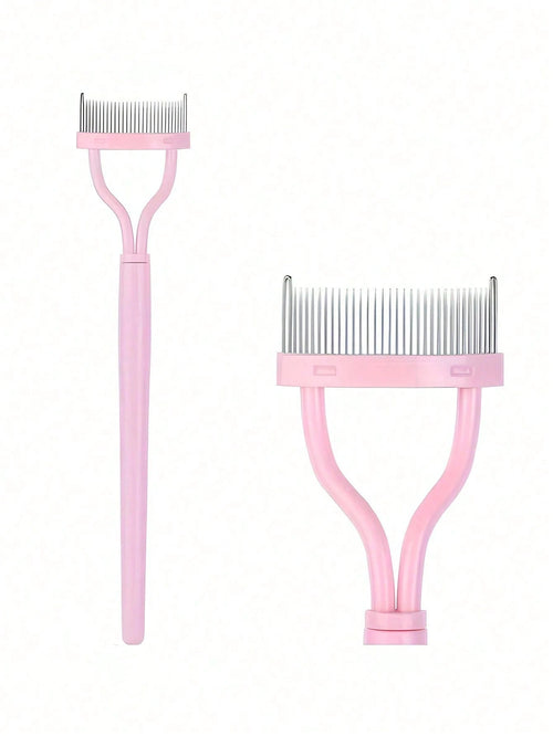 1pc Eyelash Comb, Eyelash Separator, Steel Needle Eyelash Comb, Stainless Steel Fine-Tooth Comb, Eyelash Comb For Separating And Grooming Lashes, Portable Eyelash Curling Aid, Makeup Tools, False Eyel