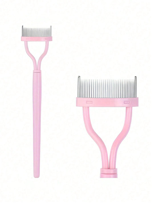 1pc Eyelash Comb, Eyelash Separator, Steel Needle Eyelash Comb, Stainless Steel Fine-Tooth Comb, Eyelash Comb For Separating And Grooming Lashes, Portable Eyelash Curling Aid, Makeup Tools, False Eyel
