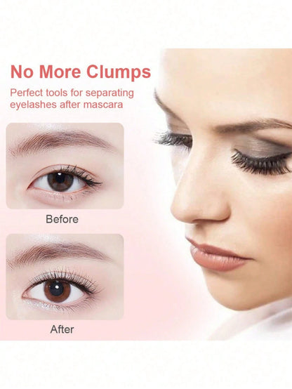 1pc Eyelash Comb, Eyelash Separator, Steel Needle Eyelash Comb, Stainless Steel Fine-Tooth Comb, Eyelash Comb For Separating And Grooming Lashes, Portable Eyelash Curling Aid, Makeup Tools, False Eyel