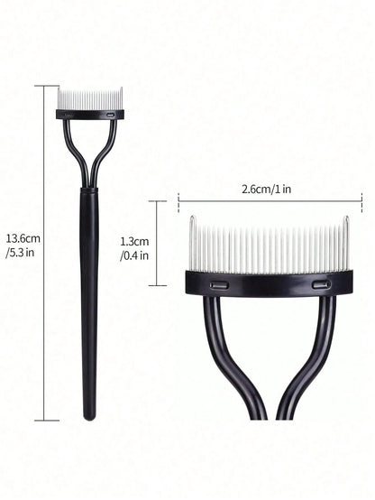 1pc Eyelash Comb, Eyelash Separator, Steel Needle Eyelash Comb, Stainless Steel Fine-Tooth Comb, Eyelash Comb For Separating And Grooming Lashes, Portable Eyelash Curling Aid, Makeup Tools, False Eyel