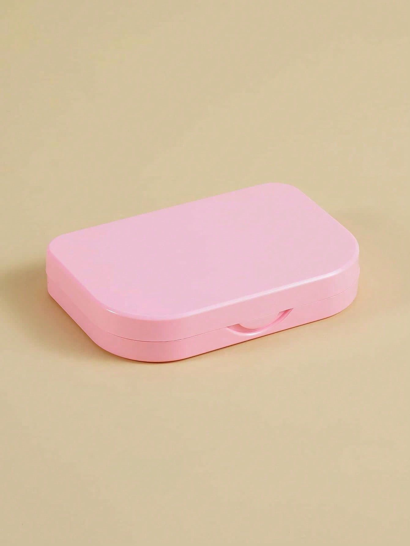 1pc False Eyelashes Storage Box,Pink Makeup Organizer, Portable Storage Case With Mirror, For Travel, Business Trip,Room,Home,Bedroom,Bathroom,House,Pink Room,Living Room Decor,Travel Stuff,Gift Bag,G