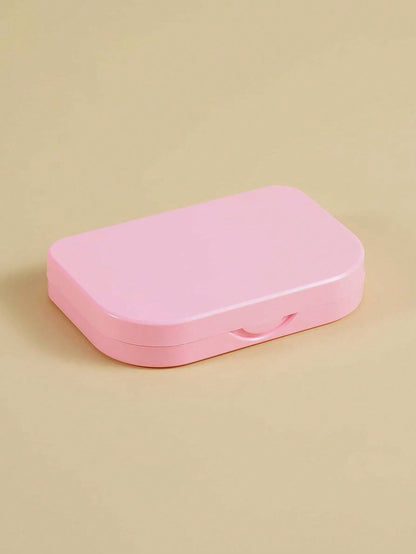 1pc False Eyelashes Storage Box,Pink Makeup Organizer, Portable Storage Case With Mirror, For Travel, Business Trip,Room,Home,Bedroom,Bathroom,House,Pink Room,Living Room Decor,Travel Stuff,Gift Bag,G