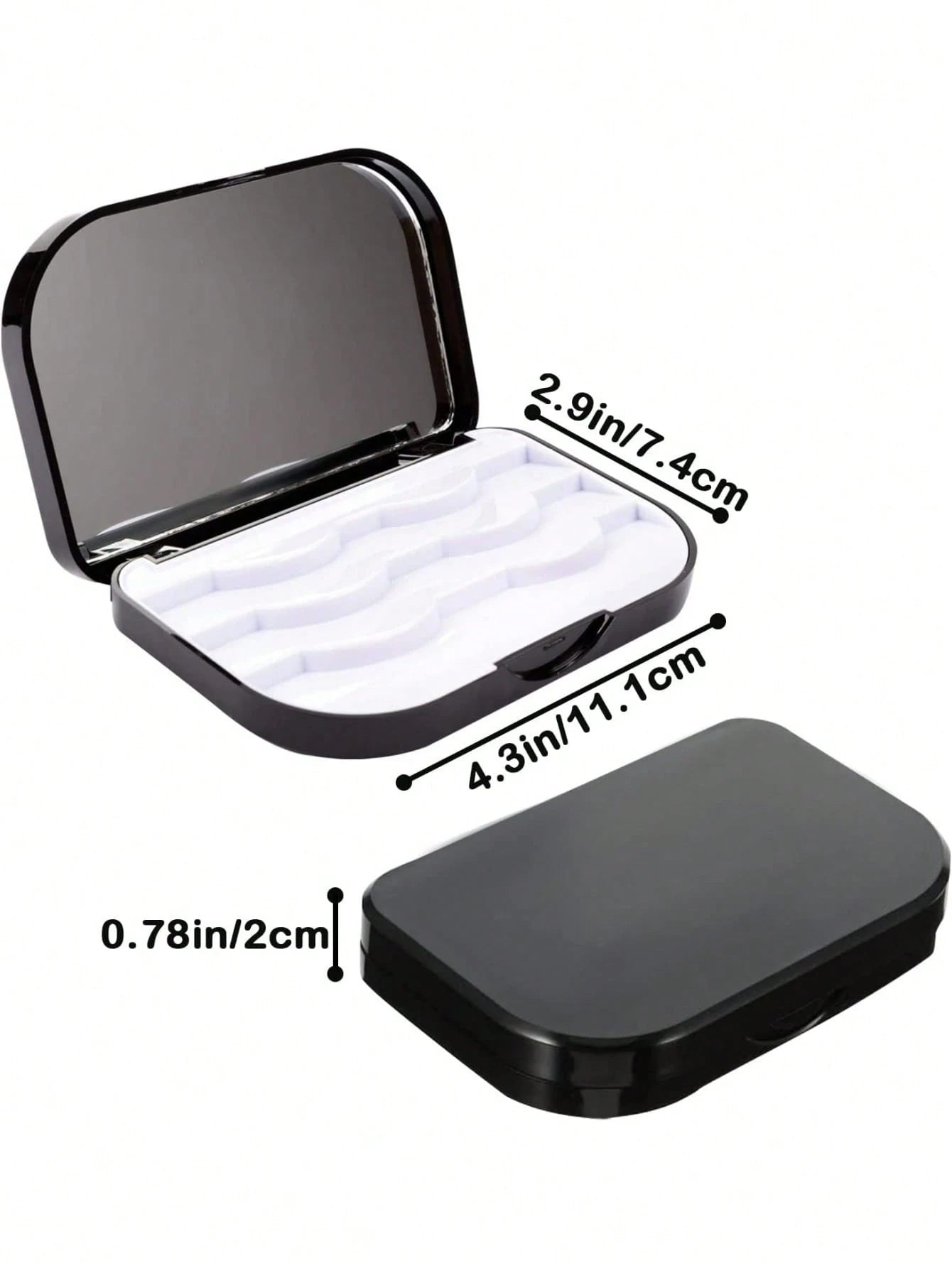 1pc False Eyelashes Storage Box,Pink Makeup Organizer, Portable Storage Case With Mirror, For Travel, Business Trip,Room,Home,Bedroom,Bathroom,House,Pink Room,Living Room Decor,Travel Stuff,Gift Bag,G