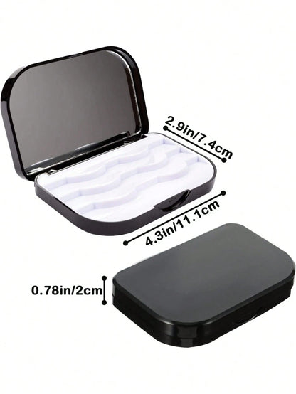1pc False Eyelashes Storage Box,Pink Makeup Organizer, Portable Storage Case With Mirror, For Travel, Business Trip,Room,Home,Bedroom,Bathroom,House,Pink Room,Living Room Decor,Travel Stuff,Gift Bag,G