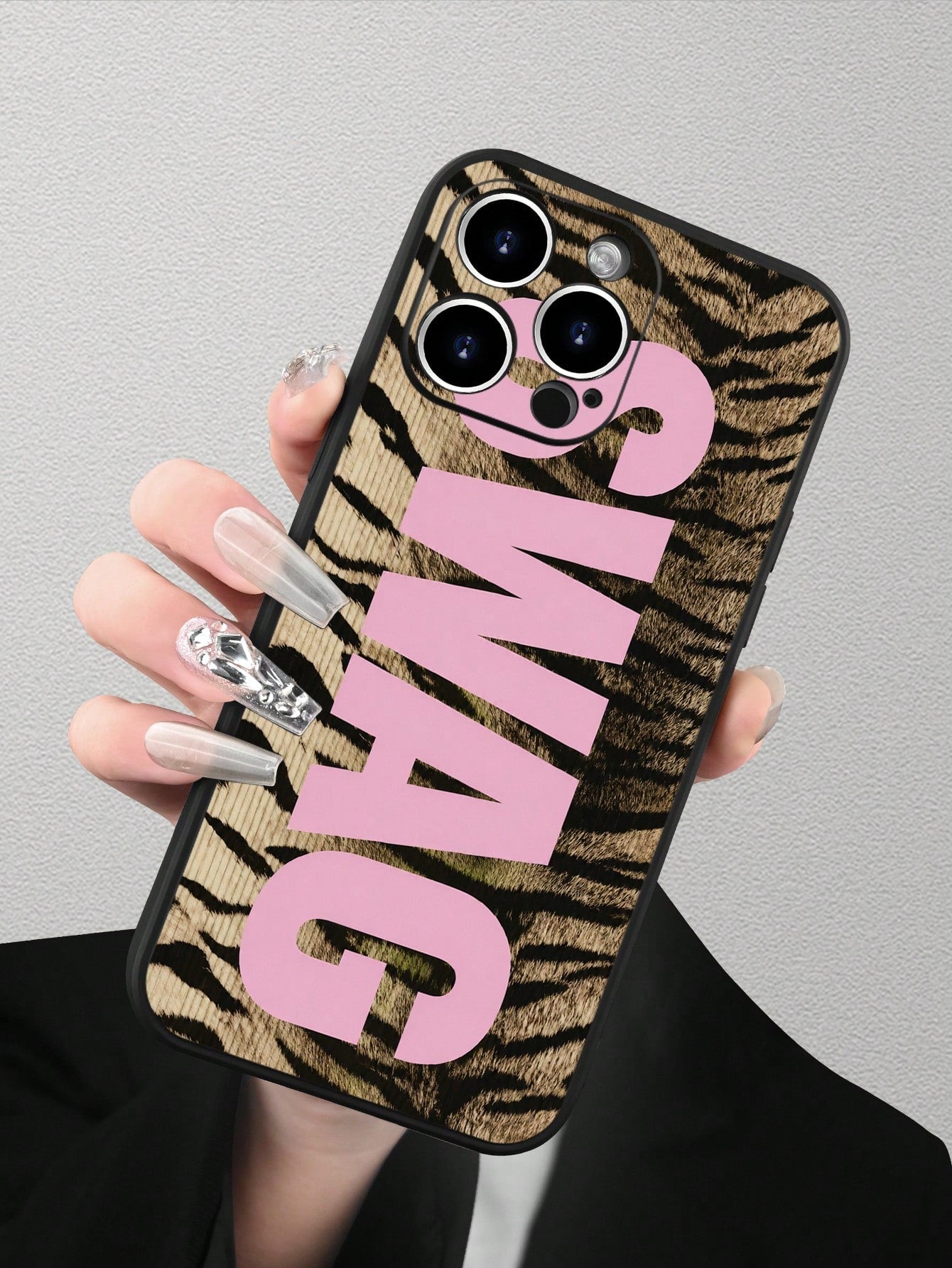 1pc Fashion Creative Personalized Tiger Stripe SWAG 2D Pattern Phone Case, Compatible With IPhone 17/16/15/14/13/12/11 PLUS/PRO/PROMAX, Shockproof, Waterproof, Full Coverage Anti-Slip Anti-Drop Protec
