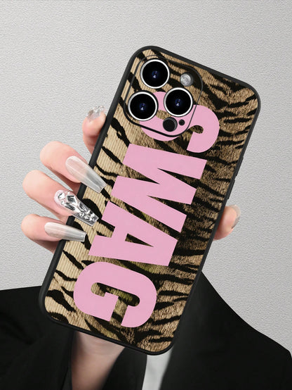 1pc Fashion Creative Personalized Tiger Stripe SWAG 2D Pattern Phone Case, Compatible With IPhone 17/16/15/14/13/12/11 PLUS/PRO/PROMAX, Shockproof, Waterproof, Full Coverage Anti-Slip Anti-Drop Protec