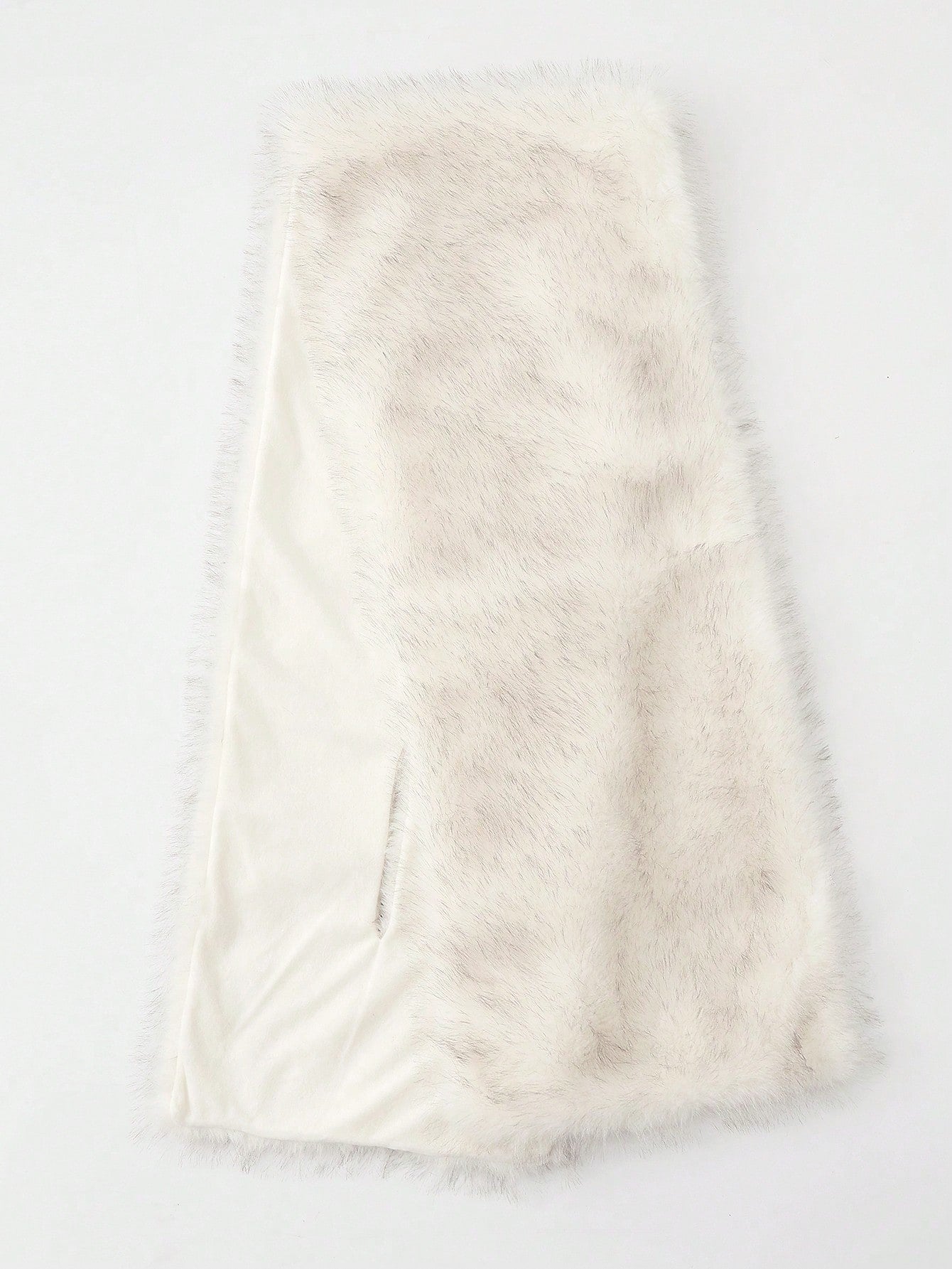 1pc Faux Fur Bridal Shawl With Collar, Autumn/Winter Cape For Wedding Dress, Scarf