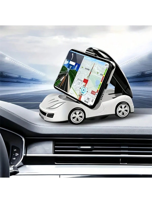 1pc Foldable & 360° Rotatable Car Model Mobile Phone Holder Bracket, Fits Universal Smartphone, Car Accessories