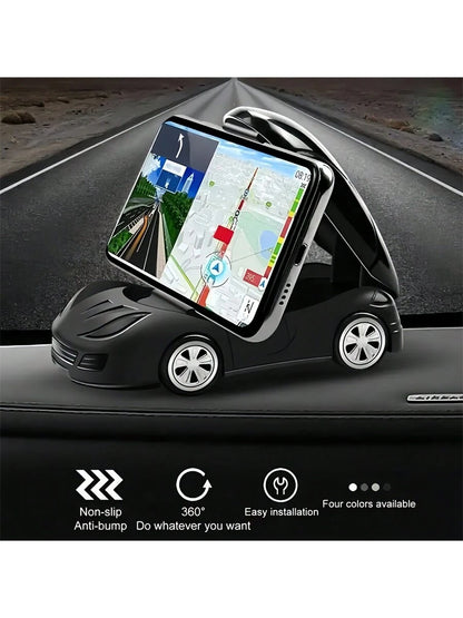 1pc Foldable & 360° Rotatable Car Model Mobile Phone Holder Bracket, Fits Universal Smartphone, Car Accessories