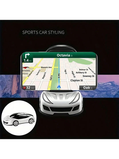 1pc Foldable & 360° Rotatable Car Model Mobile Phone Holder Bracket, Fits Universal Smartphone, Car Accessories