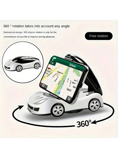 1pc Foldable & 360° Rotatable Car Model Mobile Phone Holder Bracket, Fits Universal Smartphone, Car Accessories