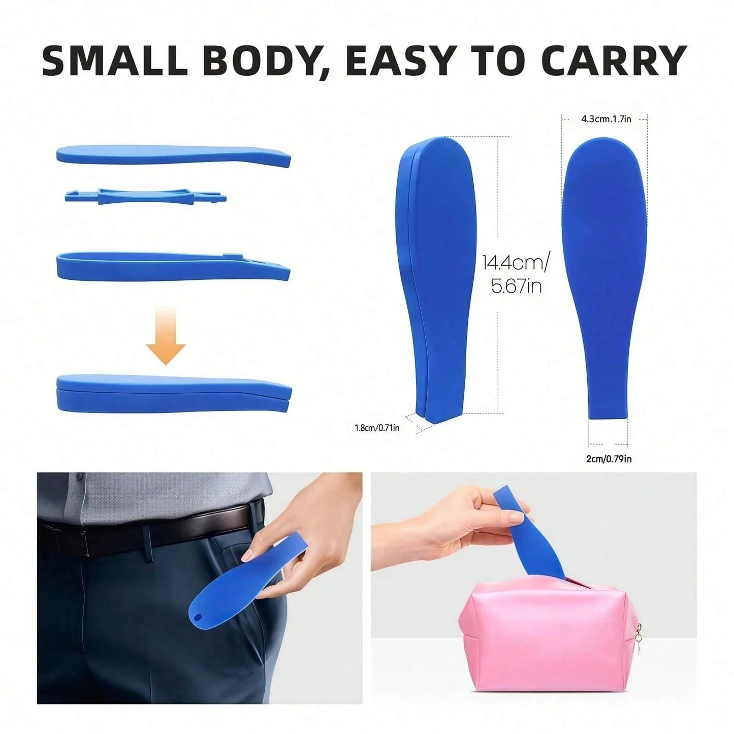 1pc Foldable Back Massager And Lotion Applicator, Foot And Back Lotion Applicator, Suitable For Men And Women, Apply Skincare Cream, Moisturizer, Sunscreen, Home Bathroom Decor, Beach Sunscreen Applic