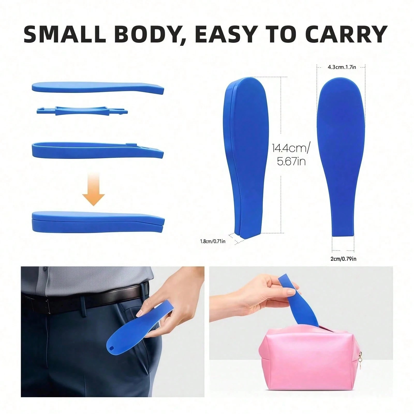 1pc Foldable Back Massager And Lotion Applicator, Foot And Back Lotion Applicator, Suitable For Men And Women, Apply Skincare Cream, Moisturizer, Sunscreen, Home Bathroom Decor, Beach Sunscreen Applic