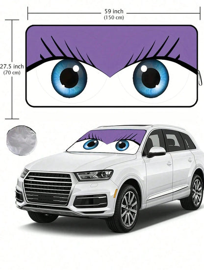 1pc Foldable Car Sunshade, Front Windshield Sunshade With Enhanced UV Protection, Suitable For Sedans, SUVs And Hatchbacks (150cm X 70cm), Perfect For Friends, Graduation Gifts, Back To School Gifts