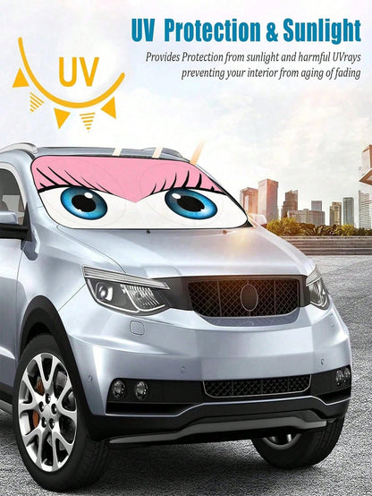1pc Foldable Car Sunshade, Front Windshield Sunshade With Enhanced UV Protection, Suitable For Sedans, SUVs And Hatchbacks (150cm X 70cm), Perfect For Friends, Graduation Gifts, Back To School Gifts