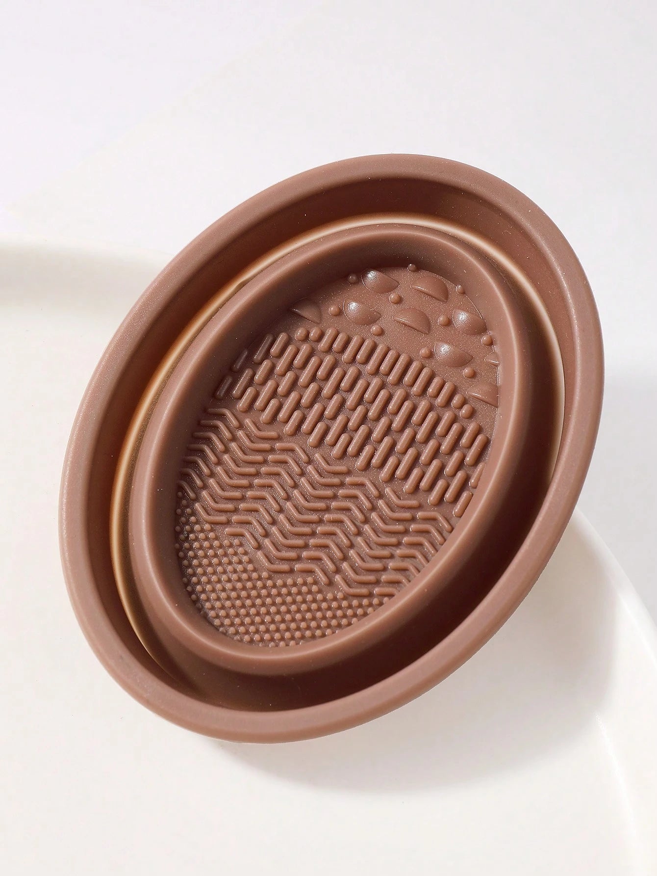 1pc Foldable Silicone Makeup Brush Cleaning Bowl- Etercycle Portable Cleaning Tool For Makeup Brushes, Puffs And Sponges