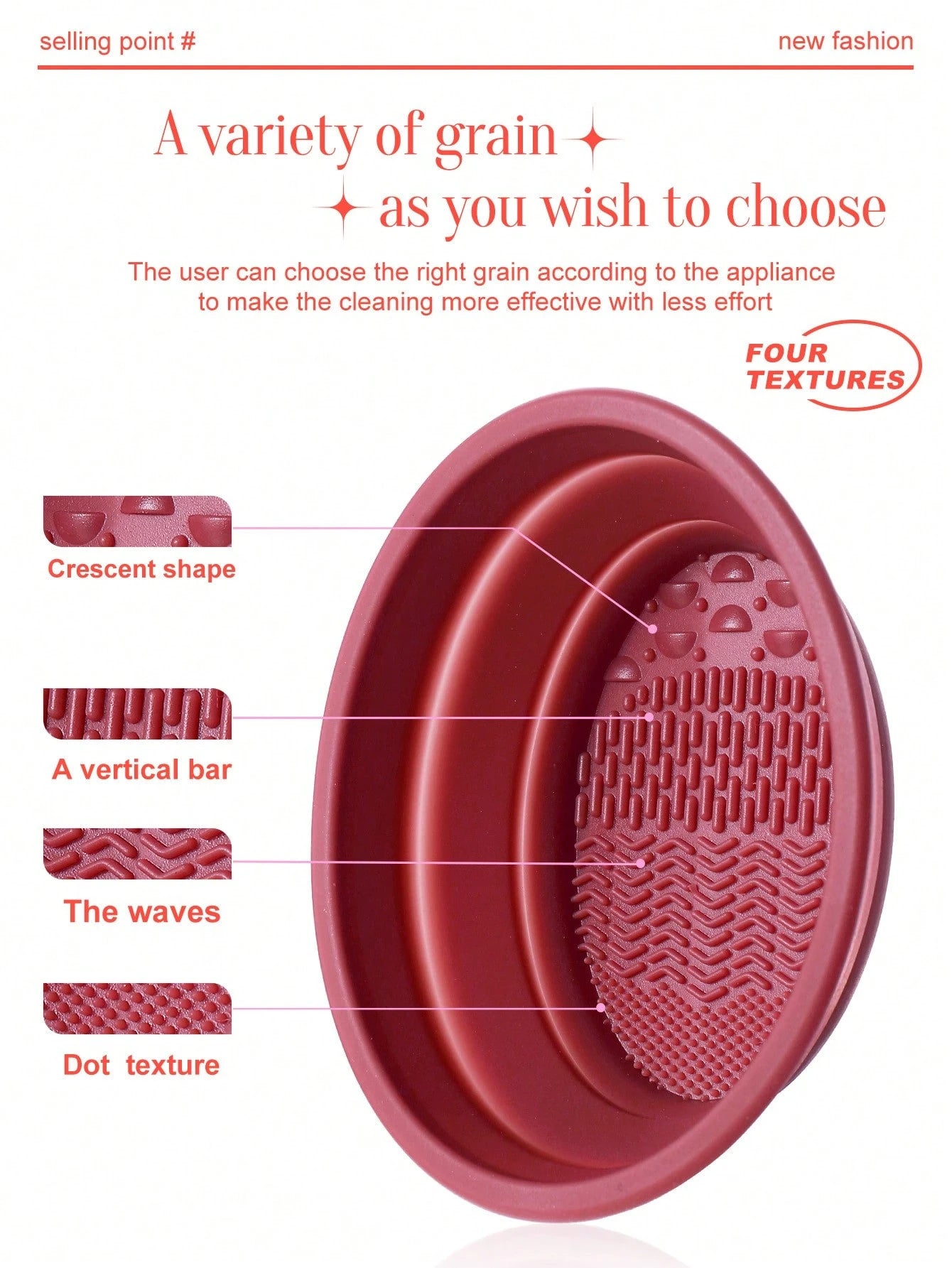 1pc Foldable Silicone Makeup Brush Cleaning Bowl- Etercycle Portable Cleaning Tool For Makeup Brushes, Puffs And Sponges