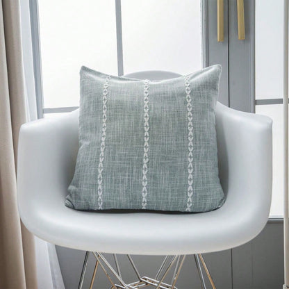 1pc Geometric Modern Line And Plaid Style Throw Pillow Cover, Fits Living Room Sofa, Bedroom Bed, Bay Window, Farmhouse, Hidden Zipper Closure Easy To Remove And Wash, Machine Washable, Multiple Patte