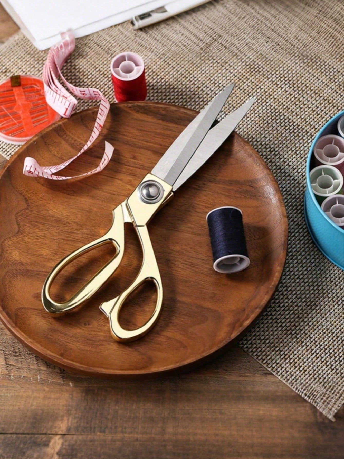 1pc Gold Fabric Scissors, Stainless Steel Sharp Tailor Shears, Clothing Scissors, Professional Heavy Duty Sewing Tailoring Scissors