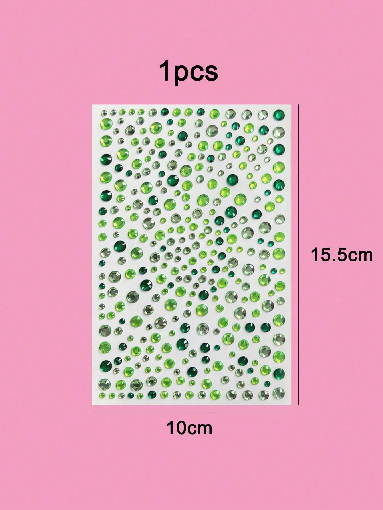 1pc Green Ombre Diamond Face Sticker, Music Festival Makeup, Stage Makeup, Face Decor Rhinestone Sticker, Waterproof Self-Adhesive Elf Makeup Tear Rhinestone Sticker, Creative Makeup Decor Sticker,Con