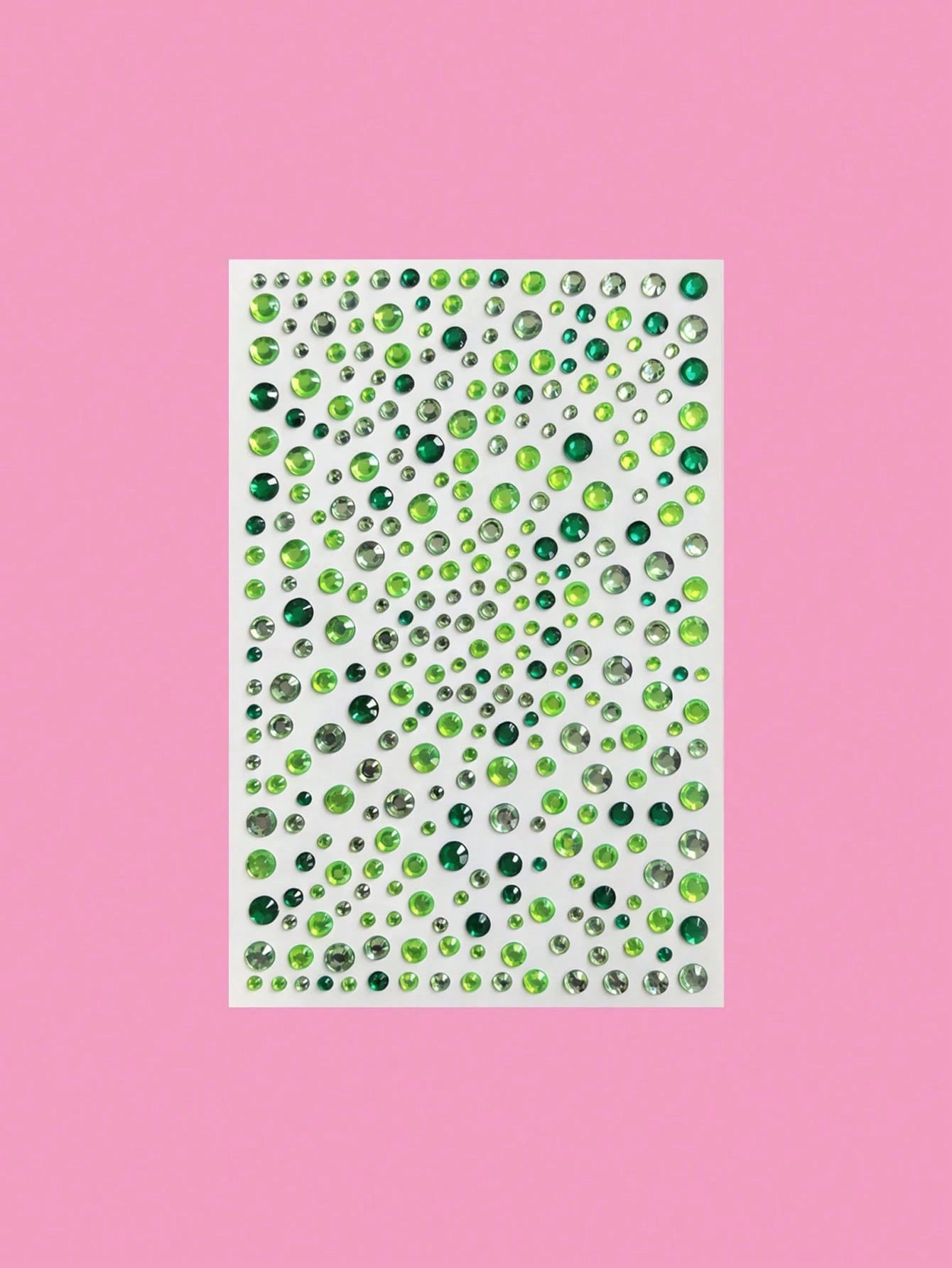 1pc Green Ombre Diamond Face Sticker, Music Festival Makeup, Stage Makeup, Face Decor Rhinestone Sticker, Waterproof Self-Adhesive Elf Makeup Tear Rhinestone Sticker, Creative Makeup Decor Sticker,Con