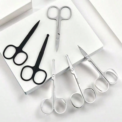 1pc High-Quality Curved Precision Scissors| Manual Non-Electric Design, Suitable For Eyebrow, Beard And Sideburn Trimming, Shaping, Grooming, Lightweight And Portable, Beauty Tool, Manual Nose Hair T
