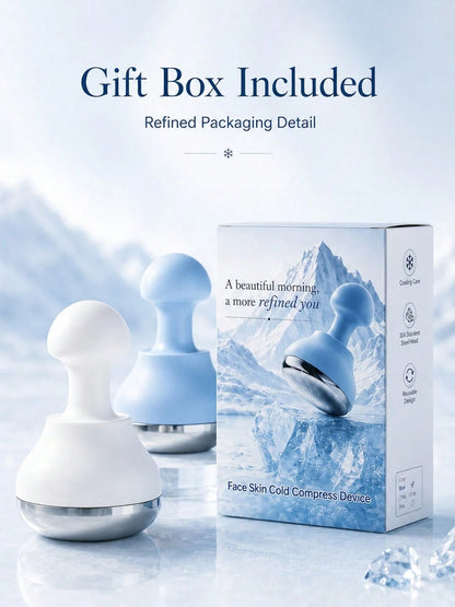 1pc Icy Cooling Facial Tool, Icy Massage Device, Suitable For Daily Care, Morning Skincare, Bathroom, Vanity, Travel, SPA Use, Self-Care Gift And Beauty Gift Idea