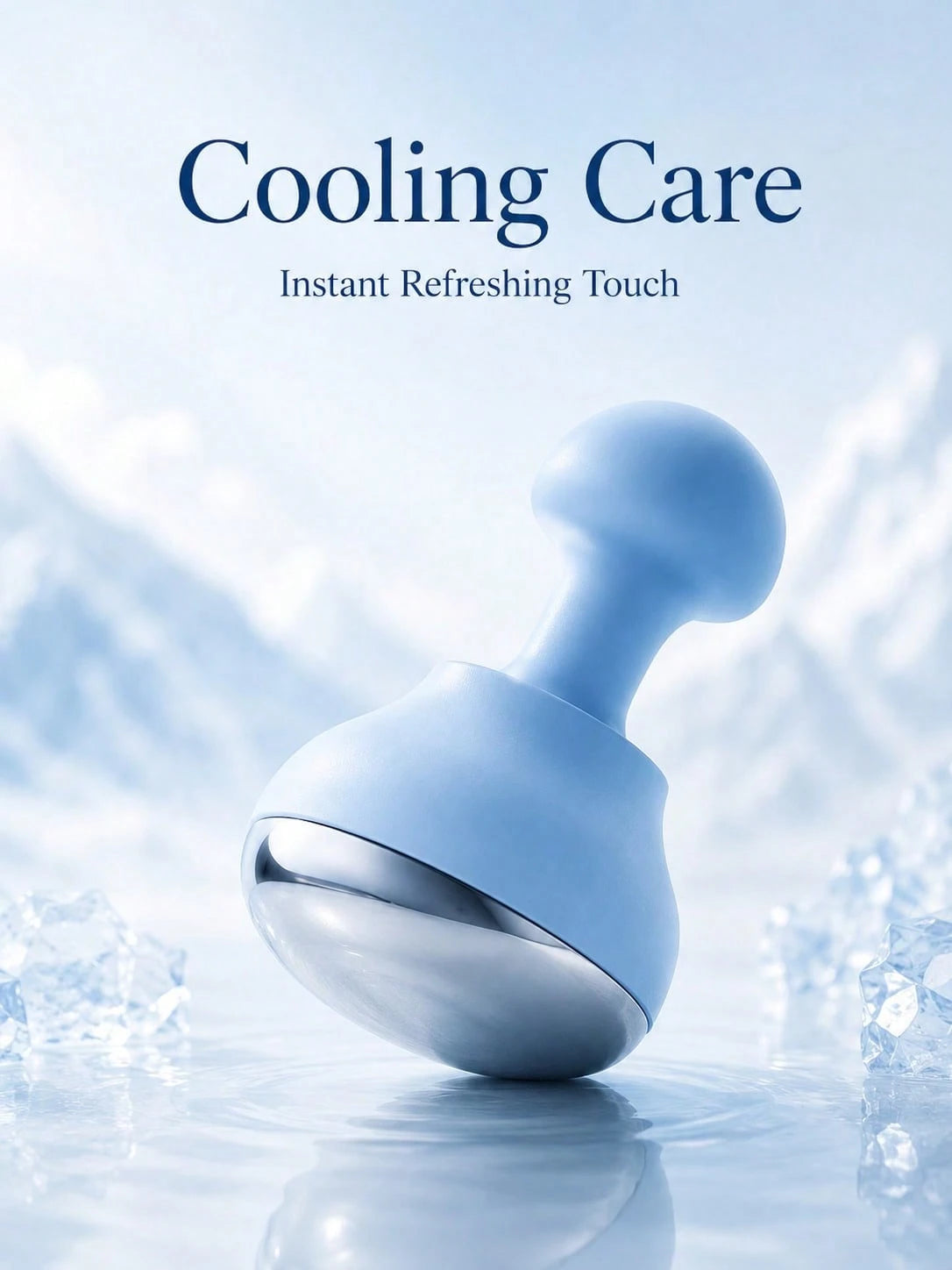 1pc Icy Cooling Facial Tool, Icy Massage Device, Suitable For Daily Care, Morning Skincare, Bathroom, Vanity, Travel, SPA Use, Self-Care Gift And Beauty Gift Idea