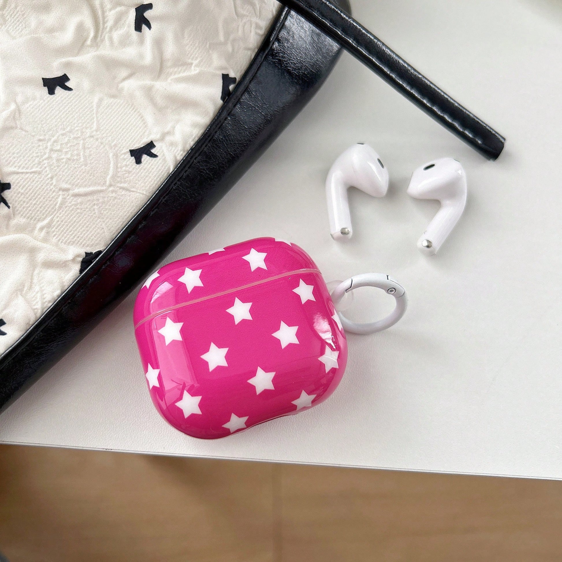 1pc IMD Material Star Design Fashionable Apple Earphone Protective Case, Scratch-Resistant, Wear-Resistant, Non-Fading, Strong Protection, Dust-Proof, Stylish And Beautiful, Suitable For Teenagers And