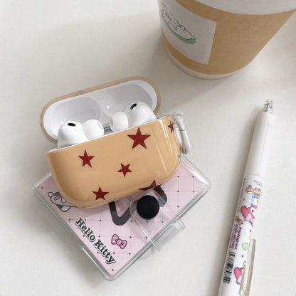 1pc IMD Material Star Design Fashionable Apple Earphone Protective Case, Scratch-Resistant, Wear-Resistant, Non-Fading, Strong Protection, Dust-Proof, Stylish And Beautiful, Suitable For Teenagers And