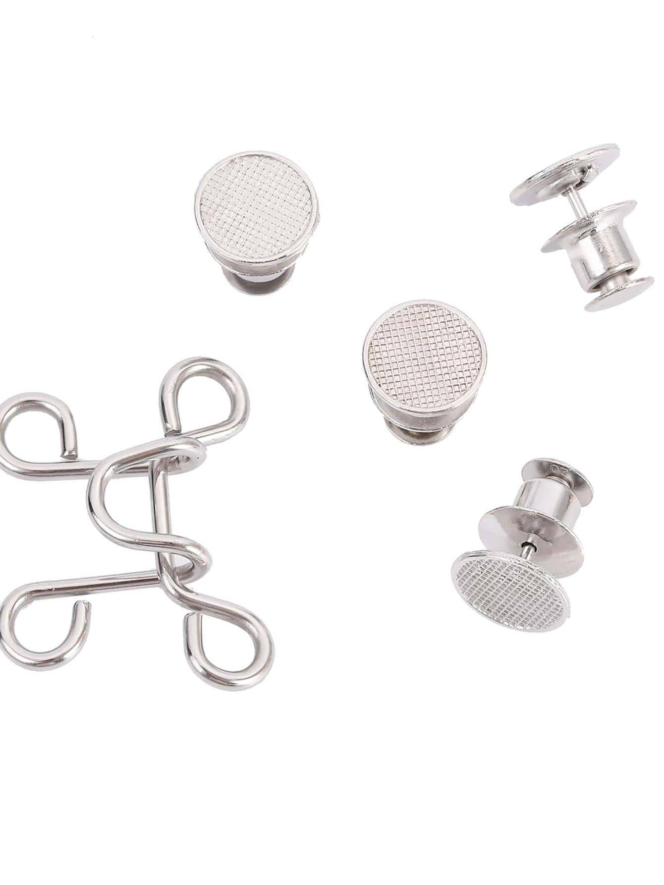 1pc Iron Alloy Button, Modern Removable Adjustable Hand Sewing & Craft Supply For Trousers