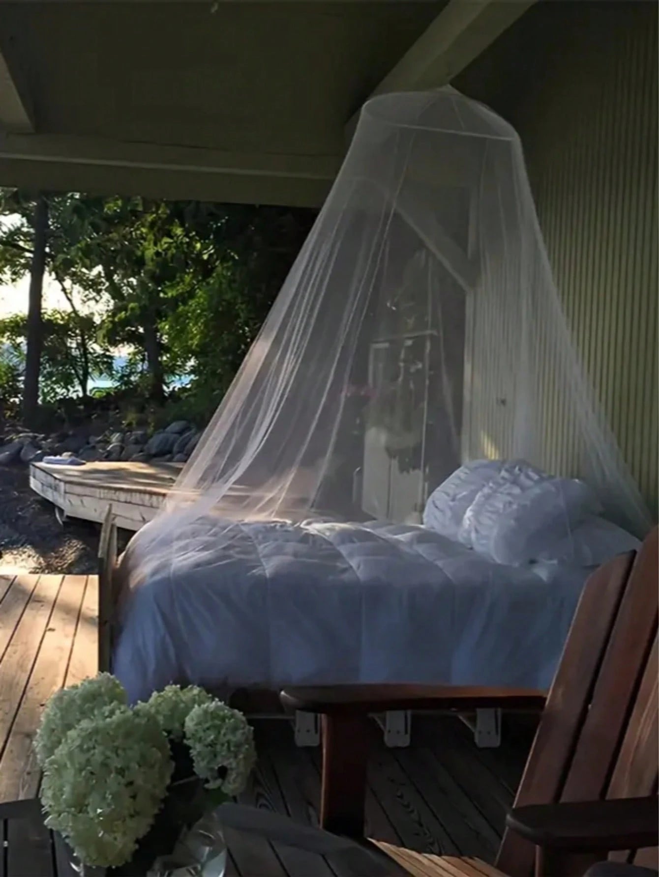 1pc Large All-Season Mosquito Net- Waterproof, Insect Repellent, Suitable For Outdoor Camping, Garden Protection And Room Decoration, Camping Essentials| Quiet Camping Setup| Durable Mosquito Net