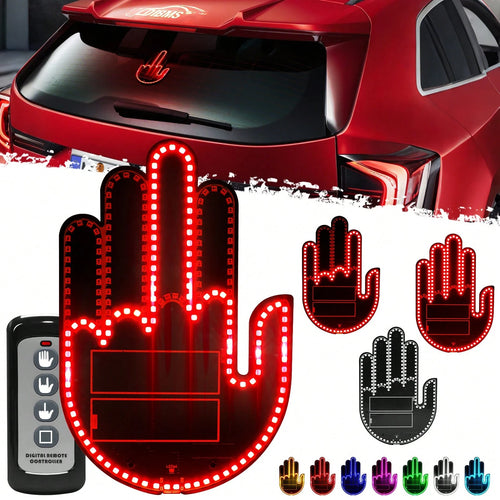 1PC-LED Gesture Light, Fun Car Decorative Light USB Interface, Adhesive Backing For Easy Installation Three Gesture Light Modes, Remote Control Operation-Car Accessories\Car\Car Accessories For Woman\