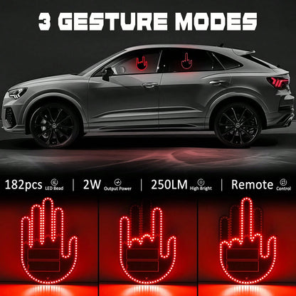 1PC-LED Gesture Light, Fun Car Decorative Light USB Interface, Adhesive Backing For Easy Installation Three Gesture Light Modes, Remote Control Operation-Car Accessories\Car\Car Accessories For Woman\