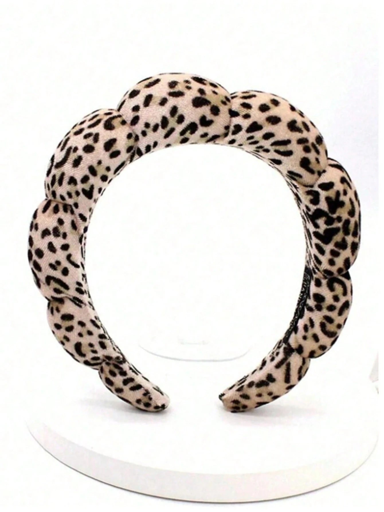 1pc Leopard Print Headband, Makeup Headband, Women's Facial Care Hair Clip, SPA Gift, Party, Daily Outings, Portable Lightweight Headband, Hair Hoop Headband