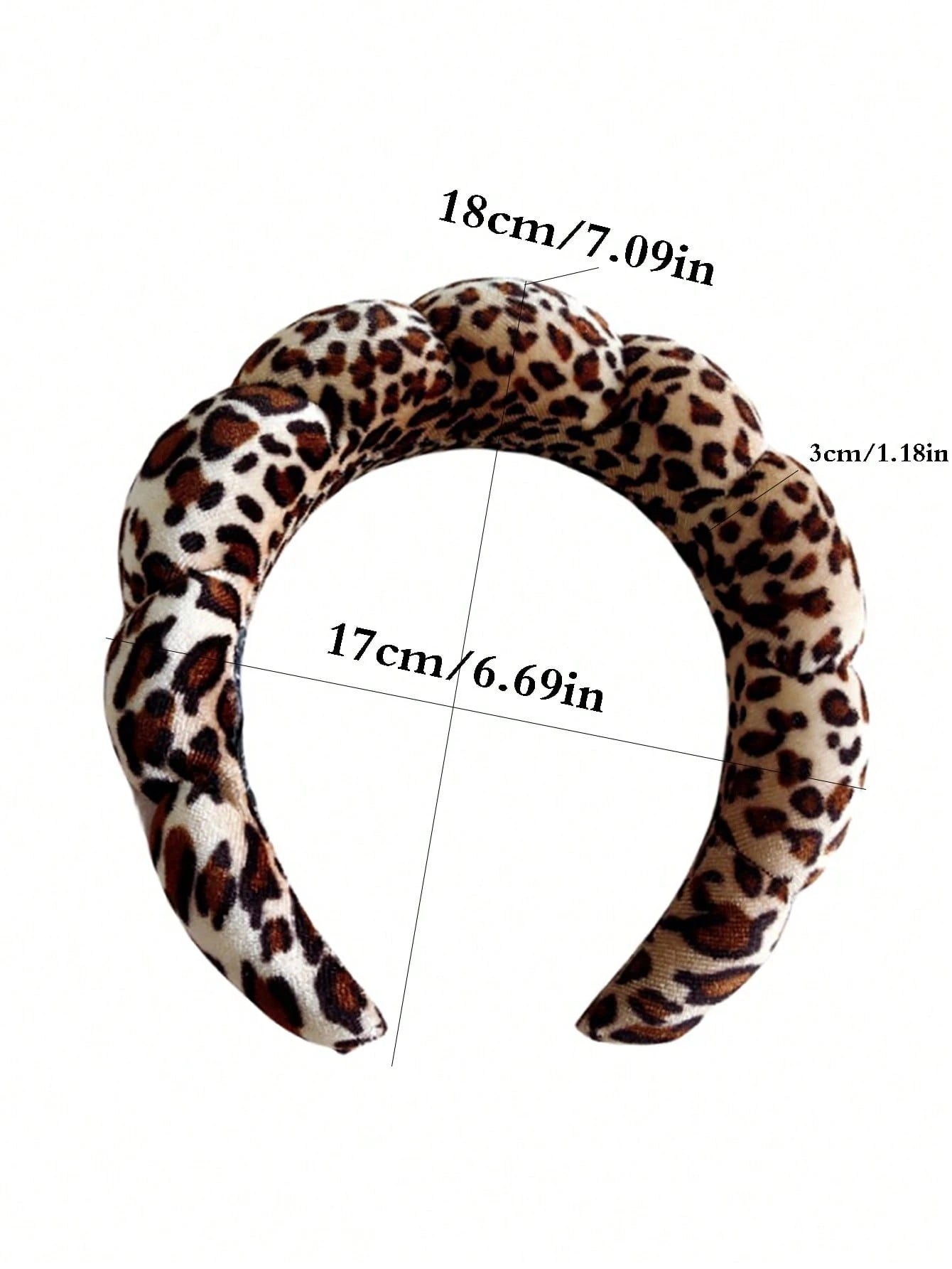 1pc Leopard Print Headband, Makeup Headband, Women's Facial Care Hair Clip, SPA Gift, Party, Daily Outings, Portable Lightweight Headband, Hair Hoop Headband